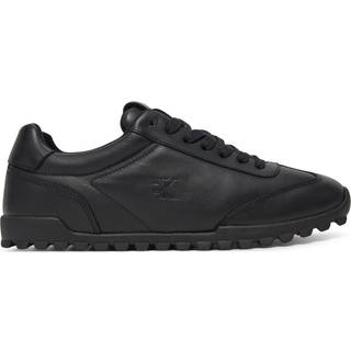 Leather Low Profile Trainers - Black - EU 43