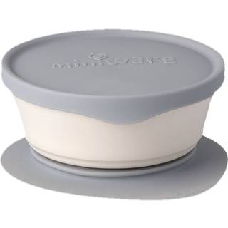 Miniware Skålsæt m. Fod og Låg Vanilla/Grey