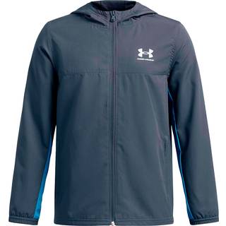 Under Armour Rival Woven Boys' Jacket Downpour Gray / Ether Blue / Black YSM (127 - 137 cm)
