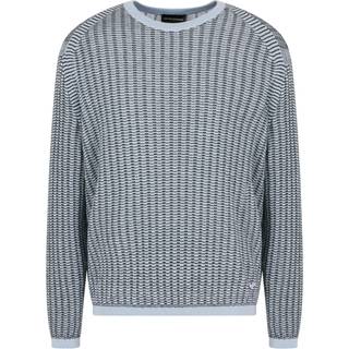 EMPORIO ARMANI Herren Pullover blau Gestreift