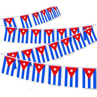 Macland 30 pcs Cuba Flag String 32 ft Cuban Bunting Decoration Banner til udend?rs indend?rs g?rdhaveindretning