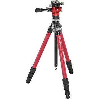 Leofoto Carbon tripod LY-224C Mr.Y + video panhead BV-0R + leveling base LB-38 red