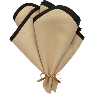 Decotique Elvira Serviet 45x45 Cm 2-pak Naturlig / - Servietter & Tilbehør Bomuld Sort - 398139