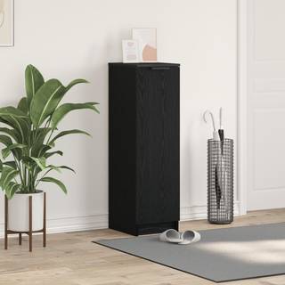 Skoskab Med Hylde Sort Eg 29.5 X 35 X 101 Cm Konstrueret Træ