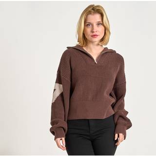 7 Days Active - Womens Half Patent Knit - Striktrøjer og cardigans til kvinder -  Shopping Bag - XS
