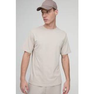 Mens Stone Regular Fit Basic Crew Neck T-shirt