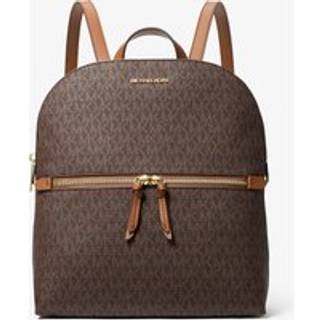 MK Dallas Medium Signature Logo Backpack - Brown - Michael Kors - ONE SIZE