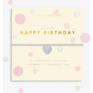 Joma Confetti Happy Birthday Heart Bracelet - Silver - 17.5cm