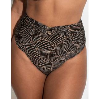 Pour Moi Pour Moi Black/Gold High Waist Samoa Bikini Bottoms