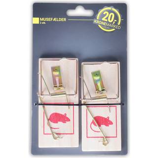 Musefælde i træ 2 stk.