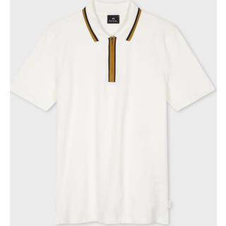 PS Paul Smith Normal pasform Blå Zip Neck Polo-skjorter3X-Large