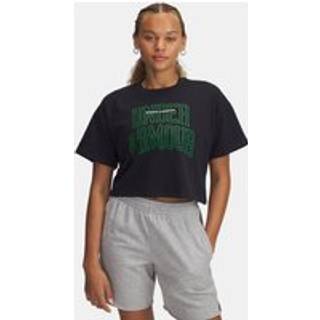 Under Armour Varsity Mix Heavyweight Women's Crop Short Sleeve Black / White XXL