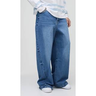 Mens Light Wash Tall Twist Seam Parachute Jeans