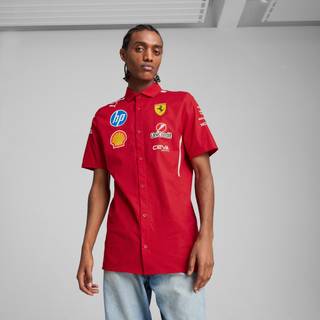 Men&#39;s Puma Scuderia Ferrari HP 2025 Team Shirt, Red, Size S, Clothing - Dark Cherry - S