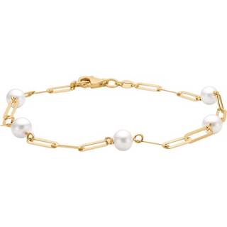 Siersbøl armbånd i 8 kt. guld med perle