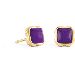 Coeur de Lion 1301/21-800 Damen-Ohrringe Ohrstecker Sugilith violett-gold