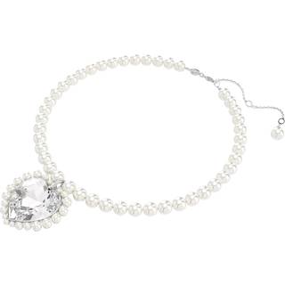 Ariana Grande x Swarovski Halskette, Kristallperle, Herzschliff, Herz, Weiß, Rhodiniert
