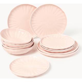 Porcelænsservice Sali med relief, 4 personer (12 dele)