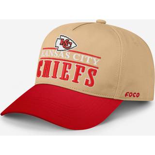 FOCO Mnds Kansas City Chiefs Cap NFL Team Logo Signaturstnger Marquee RF Hat Khaki