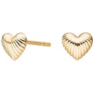 Nordahl - BREEZE52 ørestikker i forgyldt sølv m hjerter 5,5mm