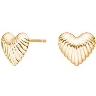 Nordahl Jewellery Breeze52 øreringe i forgyldt med stort hjerte