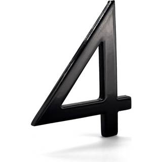 Montague Metal Products MHN-08-F-BK1-4 Fast b?rstet aluminium Moderne flydende adresse Husnumre 8 tommer pulver Coated sort