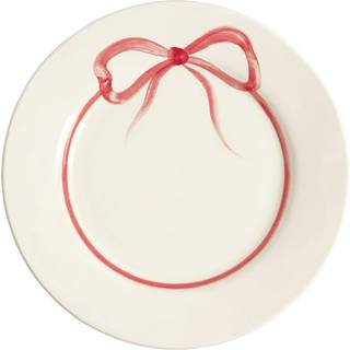 Pick a Poppy Bow Tallerken 28 Cm - Middagstallerkner Lertøj Rosa - C012813AW24-225