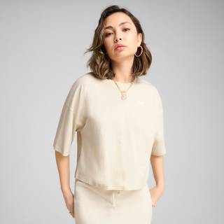 Women&#39;s Puma WARDROBE Essentials Oversized Short T-Shirt, White, Size XL, Clothing - Alpine Snow - XL