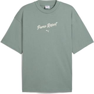 Puma PREMIUM Essentials Oversized Graphic Tee Unisex, Green, Size XL, Clothing - Green Moon - XL