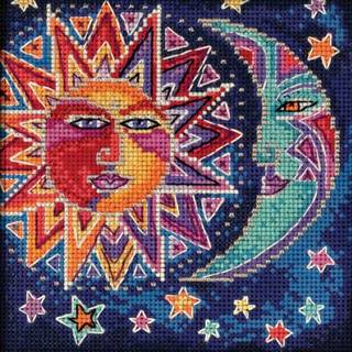 Mill Hill Sun and Moon Beaded Counted Cross Stitch Kit 2018 Laurel Burch Celestial Collection LB141813
