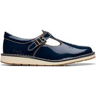 Clarks Clarks Navy Standard Fit (F) Leather Joyful Skip Kids Shoes