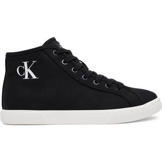 Canvas Low Profile High-Top Trainers - Black - EU 36
