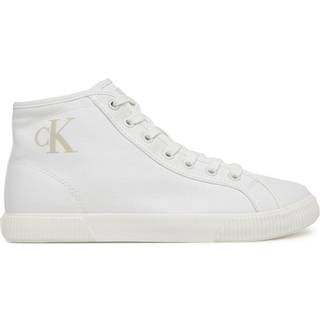 Canvas Low Profile High-Top Trainers - White - EU 36