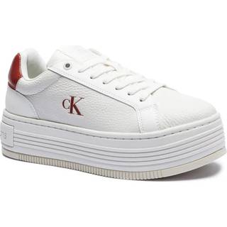 Leather Platform Trainers - White - EU 40