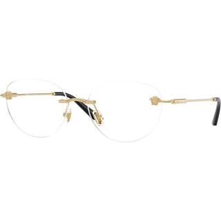 Versace Kvinde VE1305 1002 Optiske stel Metal Guld Transparent Rund Normal