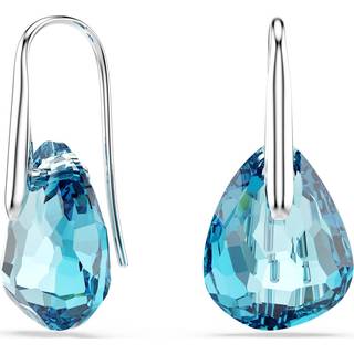 Galet Drop-Ohrhänger, Blau, Rhodiniert
