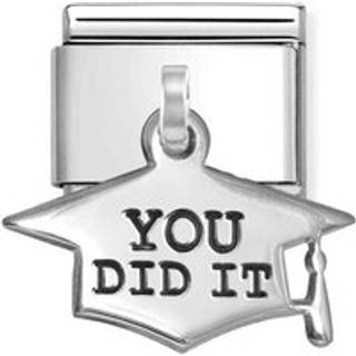 Nomination 'You Did It' Graduation Cap Charm - Silver