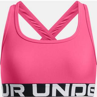 Under Armour Crossback Girls' Sports Bra Super Pink / White YXS (122 - 127 cm)
