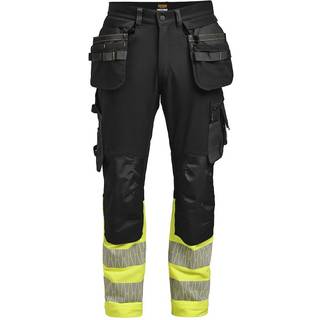 Jobman 2372 Håndværker Stretch Hi-Vis dame Black / Yellow DA42