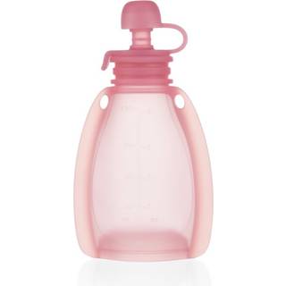 Zopa Silicone Refillable Baby Food Pouch madpose 0 m+ Transparent Pink 120 ml - 120 ml