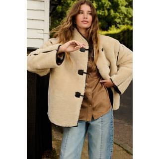 Next Ecru Cream Borg Duffle Fleece Jacket