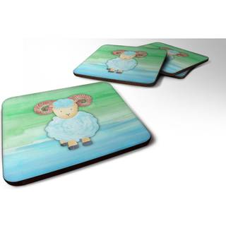 """" Caroline's Treasures Ram Sheep Watercolor Decorative Coasters 3.5 Multicolor """"