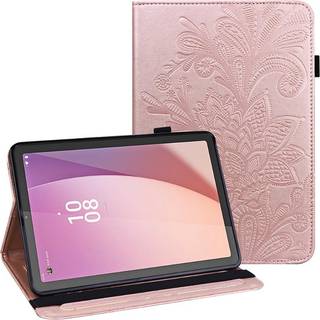 Lenovo Tab M9 Flip Cover i rosa guld læder med stand