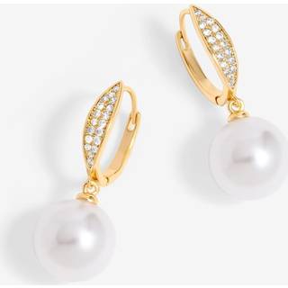 Jon Richard Jon Richard Gold Tone Cubic Zirconia Hoop Earrings