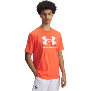 Under Armour Logo Men's Short Sleeve Fire / White XXL