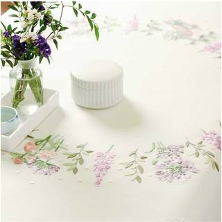 Stickpackung Tischdecke Blumenkranz 90x90cm