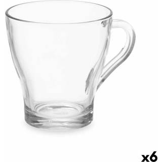 Te- og kaffekop Vivalto Gennemsigtig Glas 280 ml (6 enheder)