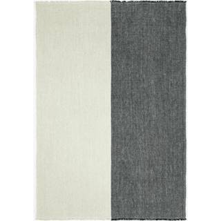 Ferm Living Pila Linen Tæppe 120x170 Sort/Elm Green
