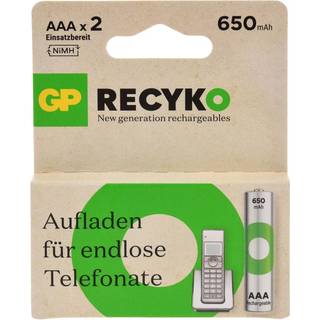 Batteri til GP HR03 Micro AAA 2er Blister 650mAh