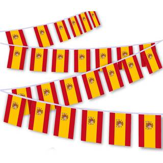 30 pcs Spanien flag streng 32 ft Spansk bunting dekorationsbanner til udend?rs indend?rs g?rdhaveindretning